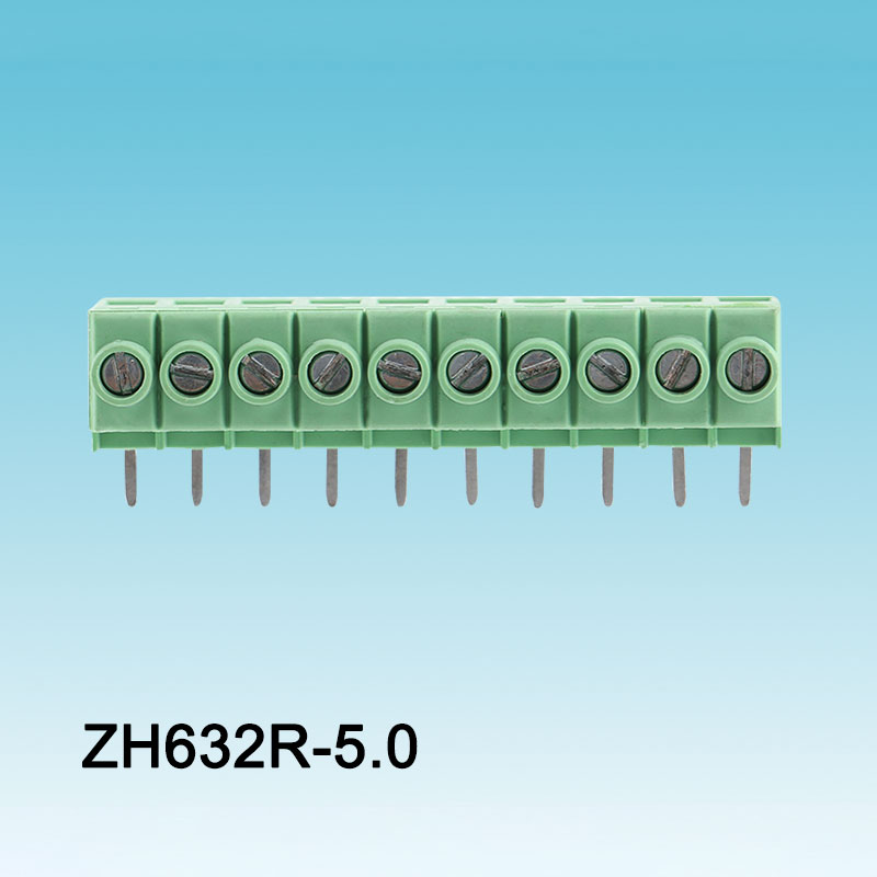 緑色の曲がったソケット PCB ネジ端子